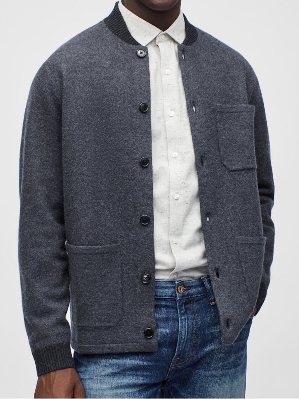 Bonobos Baseball Men's Dark Gray Button Cardigan Jacket XL